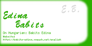 edina babits business card